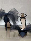 Jade Big Butterfly Knot Heel - Fashion Pov