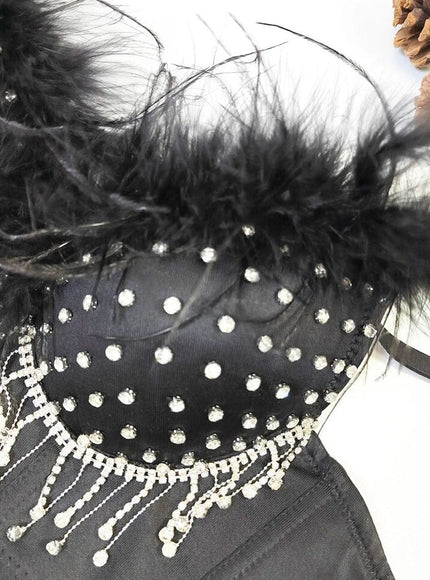 Jaiden Feather Diamond Square Top - Fashion Pov