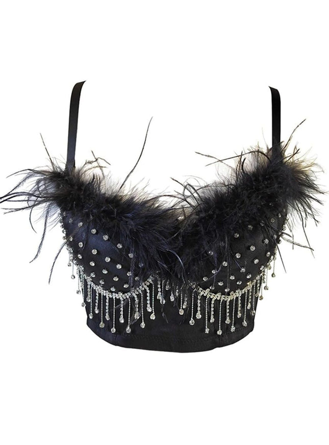 Jaiden Feather Diamond Square Top - Fashion Pov