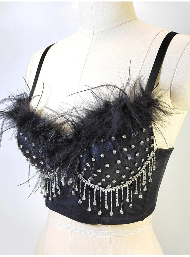 Jaiden Feather Diamond Square Top - Fashion Pov
