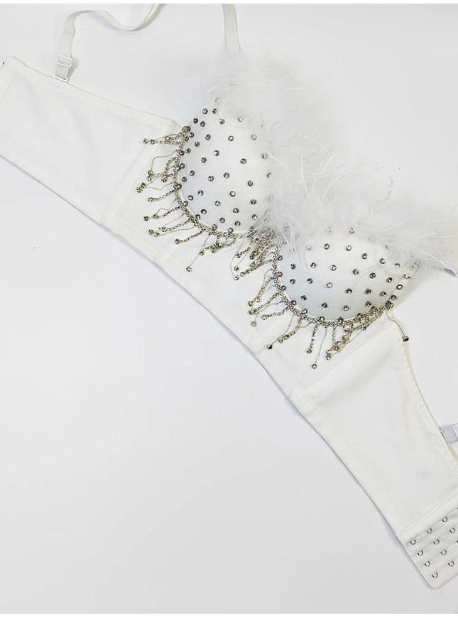 Jaiden Feather Diamond Square Top - Fashion Pov