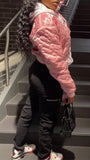 Jayden Letter Cotton Padded Jacket - Fashion Pov