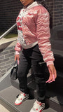 Jayden Letter Cotton Padded Jacket - Fashion Pov