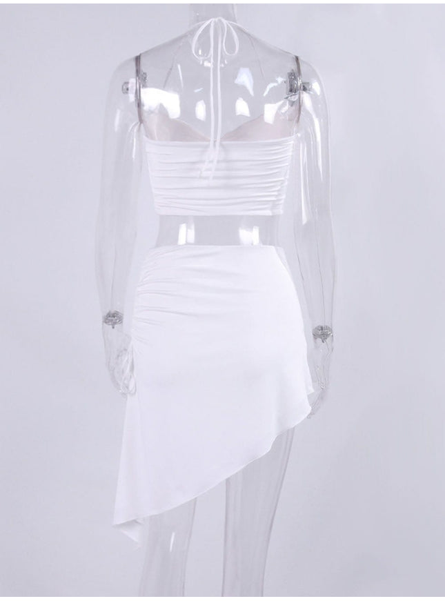Jean Sleeveless Top & Skirt Set - Fashion Pov