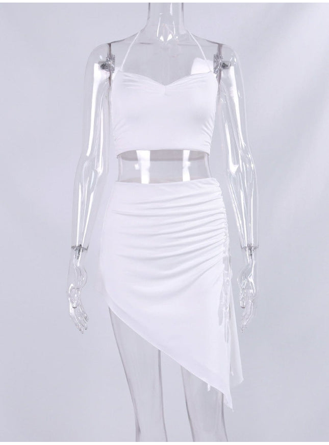 Jean Sleeveless Top & Skirt Set - Fashion Pov