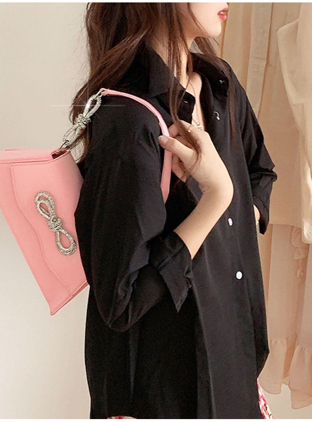 Jesse Rhinestone Shoulder Bag - Fashion Pov