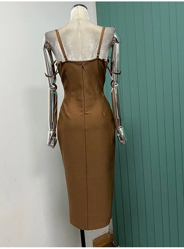 Juniper Sleeveless Bodycon Midi Dress - Fashion Pov