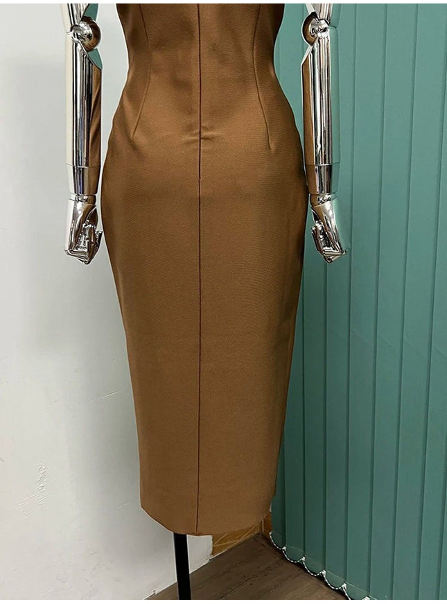Juniper Sleeveless Bodycon Midi Dress - Fashion Pov