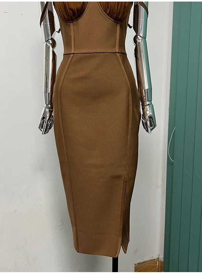 Juniper Sleeveless Bodycon Midi Dress - Fashion Pov