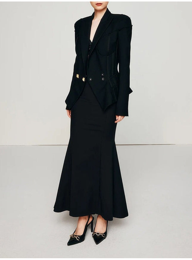 Kathleen Metal Buckle Bodycon Skirt - Fashion Pov