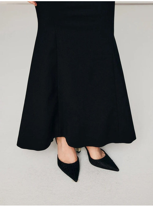 Kathleen Metal Buckle Bodycon Skirt - Fashion Pov