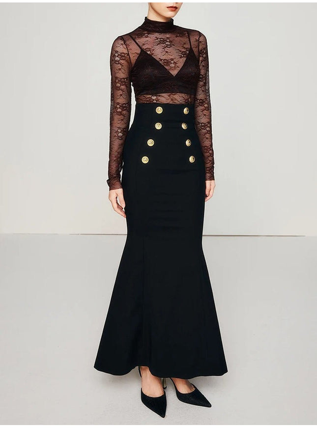 Kathleen Metal Buckle Bodycon Skirt - Fashion Pov