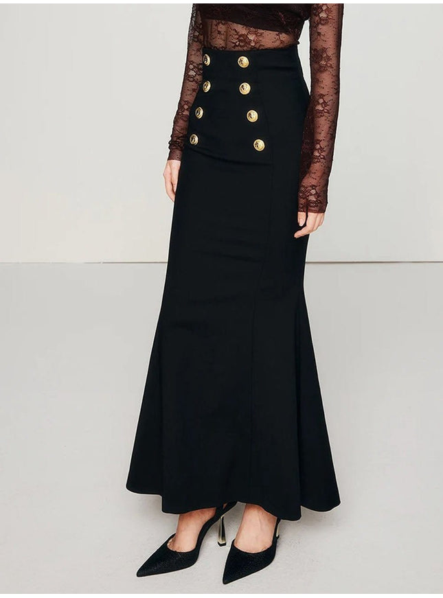 Kathleen Metal Buckle Bodycon Skirt - Fashion Pov