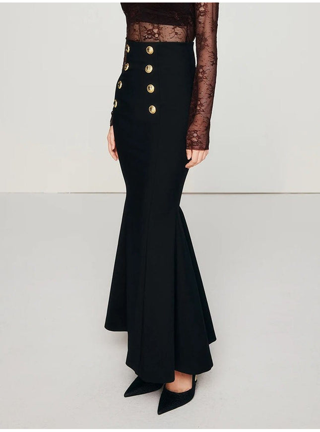 Kathleen Metal Buckle Bodycon Skirt - Fashion Pov