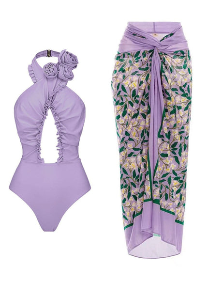 Kaya Ruffle Swimsuit & Skirt Set - Fashion Pov