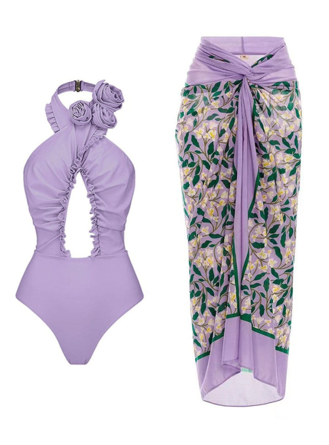 Kaya Ruffle Swimsuit & Skirt Set - Fashion Pov