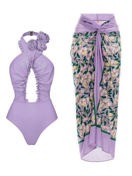 Kaya Ruffle Swimsuit & Skirt Set - Fashion Pov