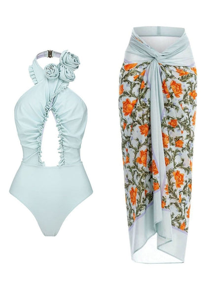 Kaya Ruffle Swimsuit & Skirt Set - Fashion Pov