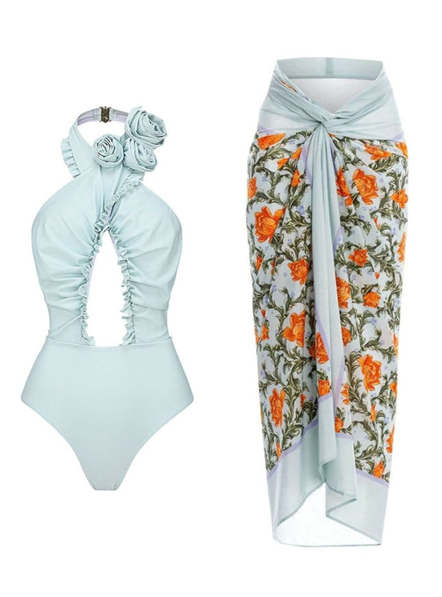 Kaya Ruffle Swimsuit & Skirt Set - Fashion Pov