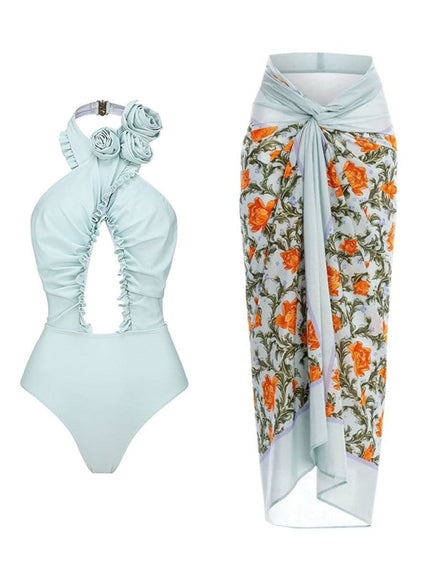 Kaya Ruffle Swimsuit & Skirt Set - Fashion Pov