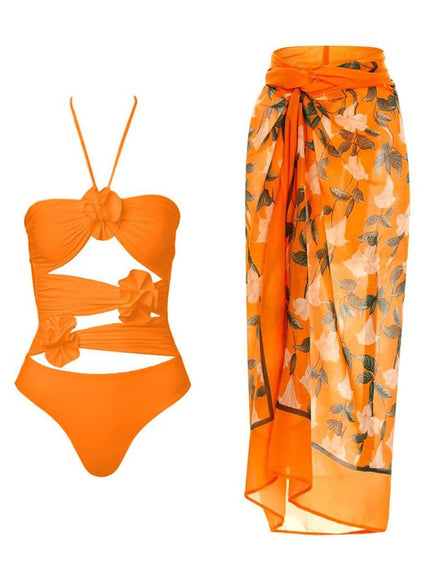 Kaya Ruffle Swimsuit & Skirt Set - Fashion Pov