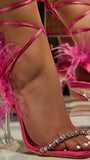 Kayla Rhinestone Feather Toe Heel - Fashion Pov