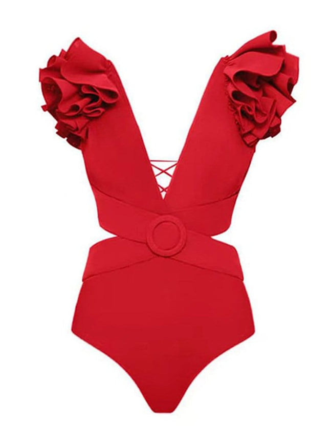 Keziah Ruffle Swimsuit & Skirt Set - Fashion Pov