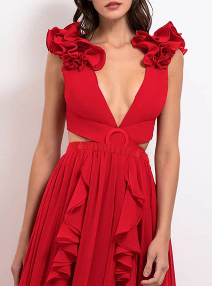 Keziah Ruffle Swimsuit & Skirt Set - Fashion Pov