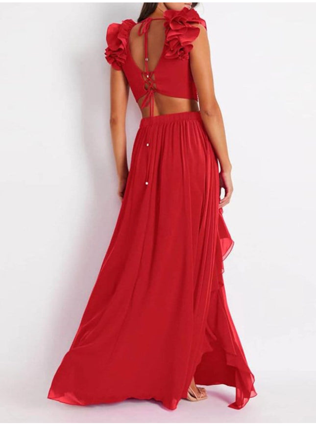 Keziah Ruffle Swimsuit & Skirt Set - Fashion Pov