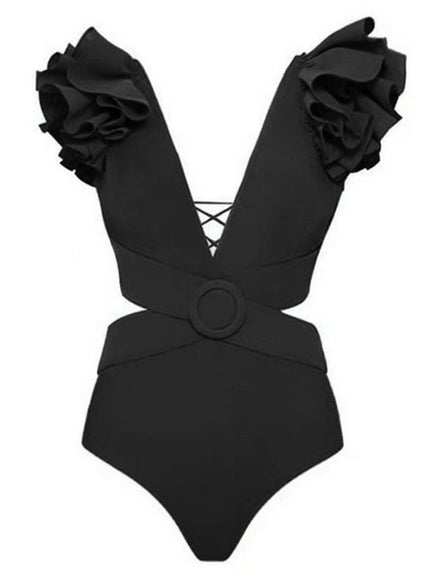 Keziah Ruffle Swimsuit & Skirt Set - Fashion Pov