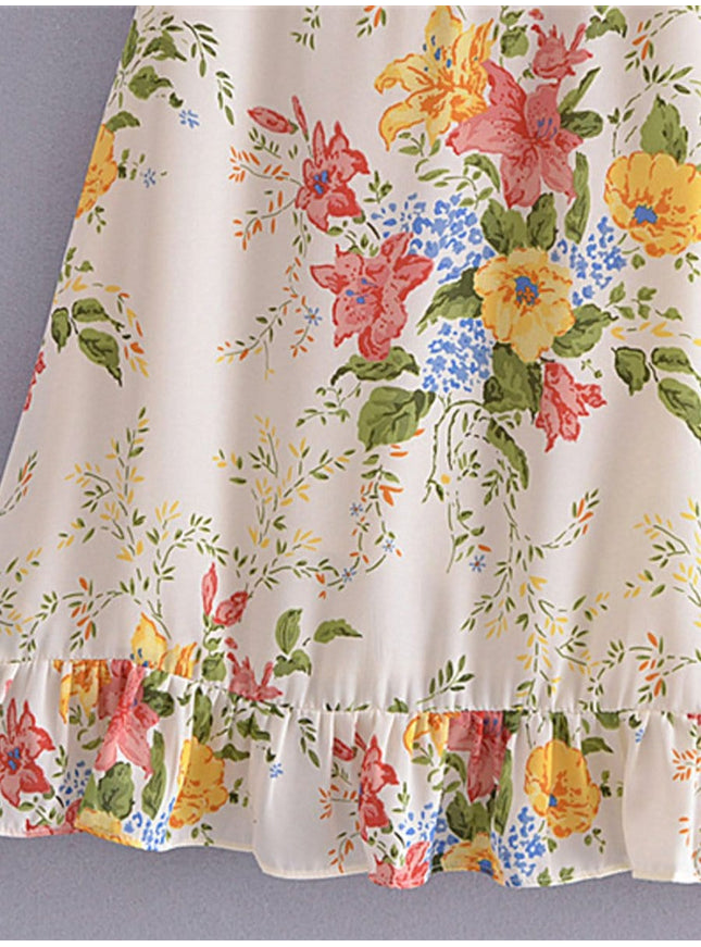 Kinsley Floral Ruffle Mini Dress - Fashion Pov