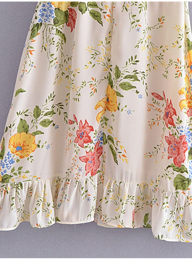 Kinsley Floral Ruffle Mini Dress - Fashion Pov