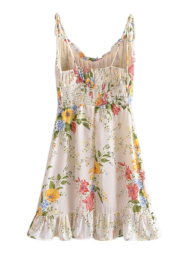 Kinsley Floral Ruffle Mini Dress - Fashion Pov