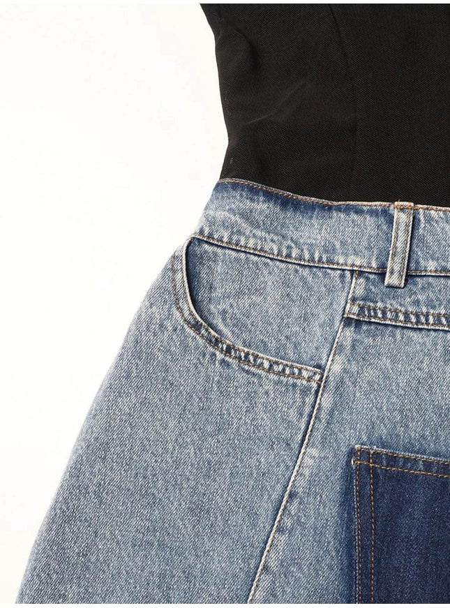 Landon Sleeveless Denim Dress - Fashion Pov