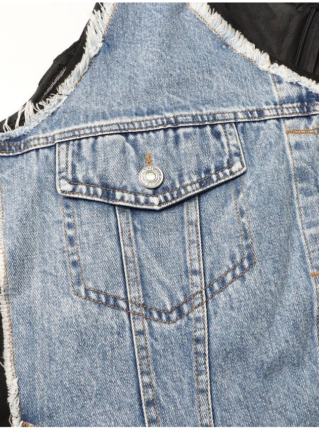 Landon Sleeveless Denim Dress - Fashion Pov