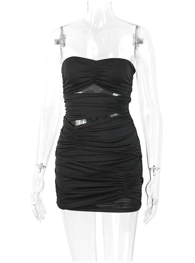 Leia Hollow out Backless Mini Dress - Fashion Pov