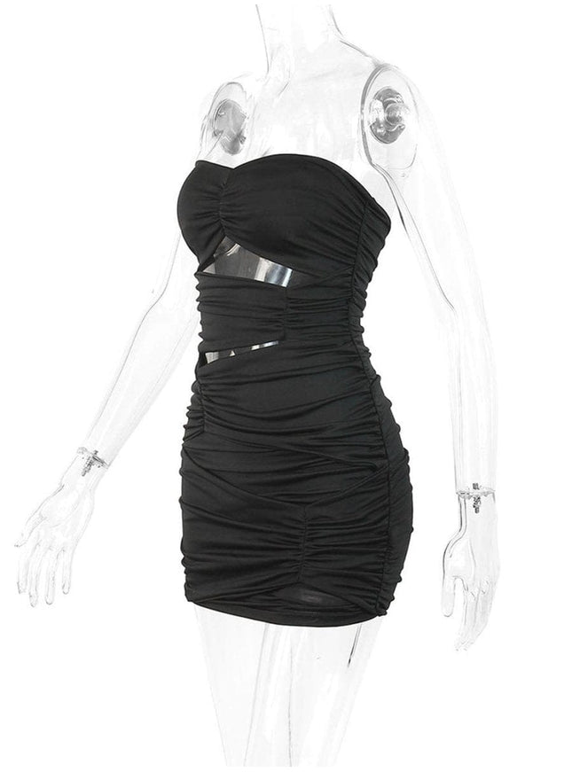 Leia Hollow out Backless Mini Dress - Fashion Pov