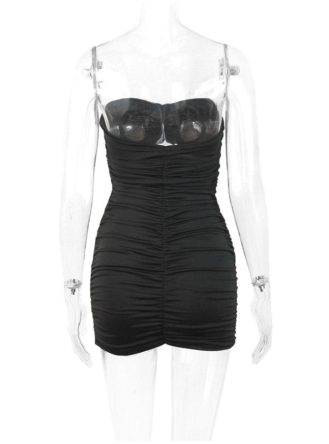 Leia Hollow out Backless Mini Dress - Fashion Pov