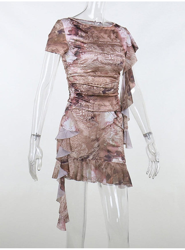Leila Ruffle Top & Mini Skirt Set - Fashion Pov