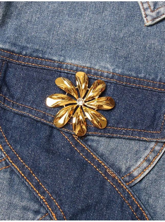 Livia Hollow Out Denim Jacket - Fashion Pov