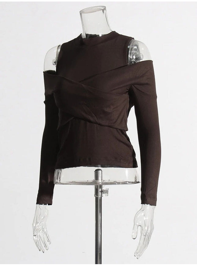 Lois Cold Shoulder T Shirt - Fashion Pov