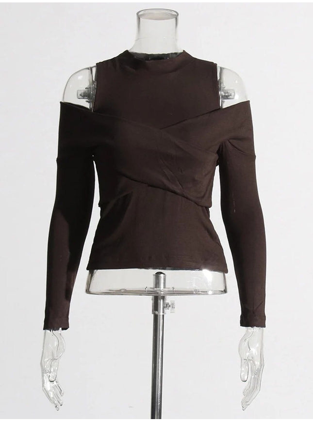Lois Cold Shoulder T Shirt - Fashion Pov