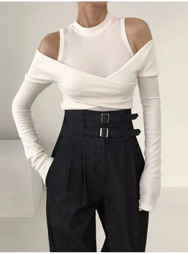 Lois Cold Shoulder T Shirt - Fashion Pov