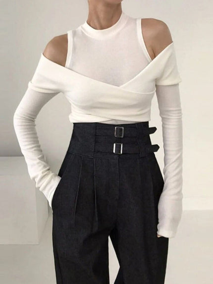 Lois Cold Shoulder T Shirt - Fashion Pov