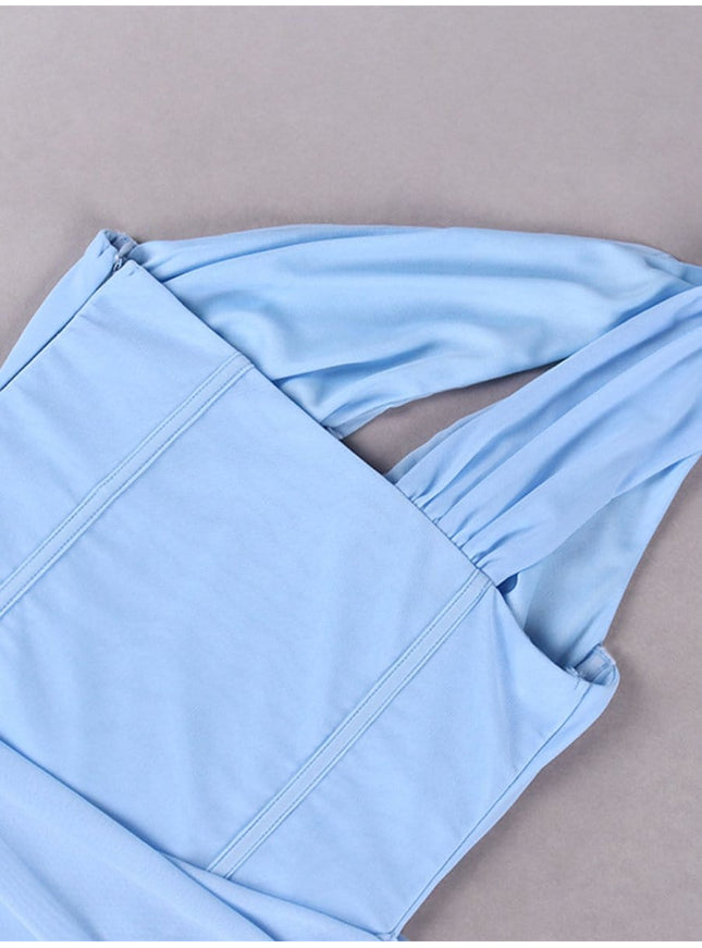 Louise One Shoulder Backless Midi Dress - Fashion Pov