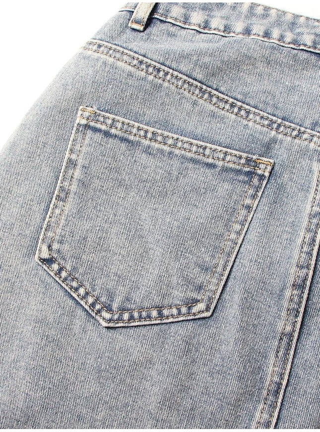 Lydia Denim Hollow Out Skirt - Fashion Pov