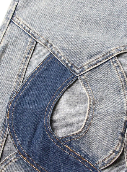 Lydia Denim Hollow Out Skirt - Fashion Pov