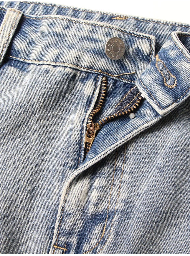 Lydia Denim Hollow Out Skirt - Fashion Pov
