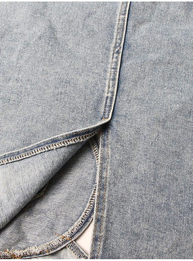 Lydia Denim Hollow Out Skirt - Fashion Pov