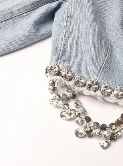 Lyric Diamond Denim Jacket - Fashion Pov